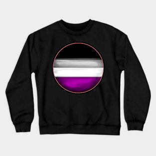 Asexual flag pride flag colours circular sphere Crewneck Sweatshirt